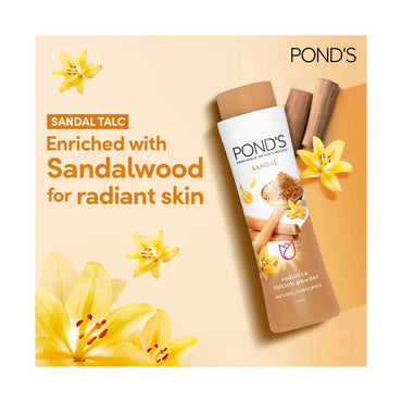 Pond's Sandal Radiance Talcum Powder 100gm